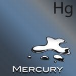 Metallic mercury spill, Hg chemical
